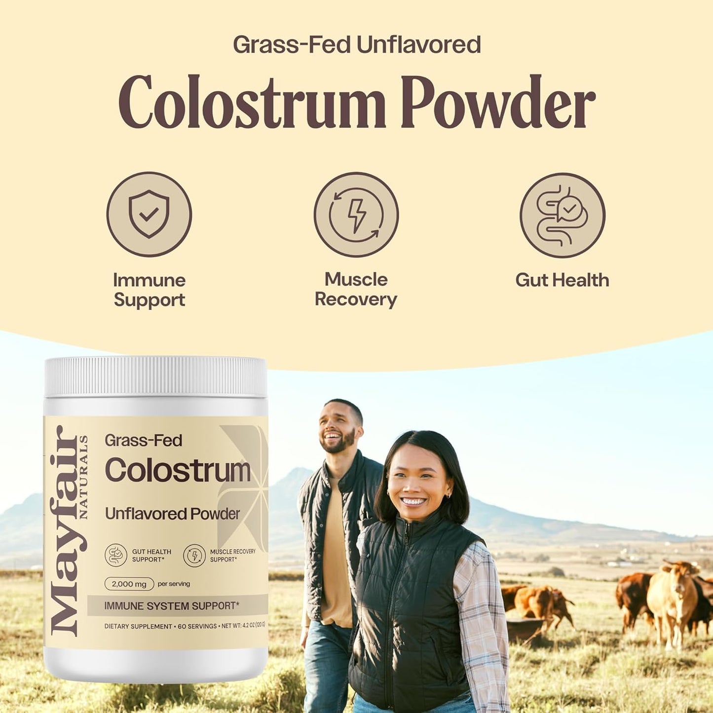 Grass-Fed Bovine Colostrum - Unflavored