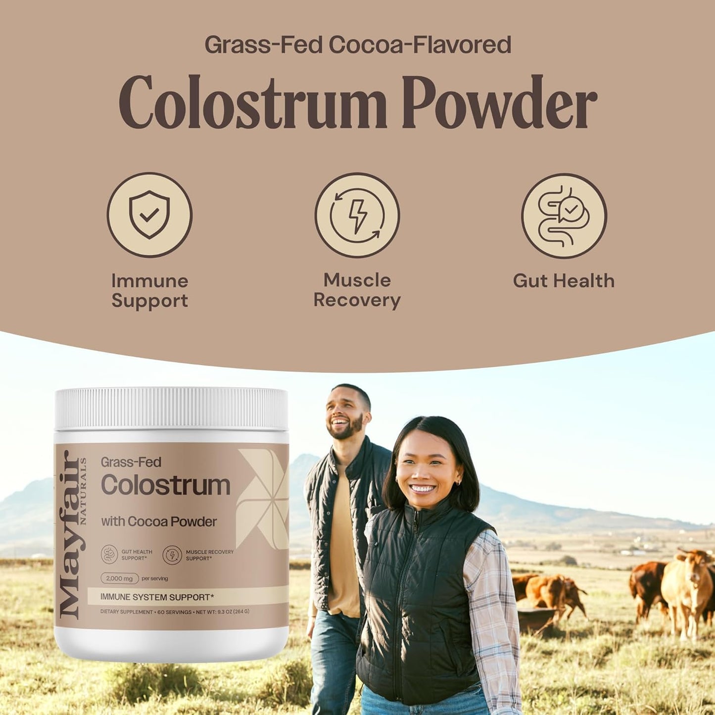 Grass-Fed Bovine Colostrum - Chocolate