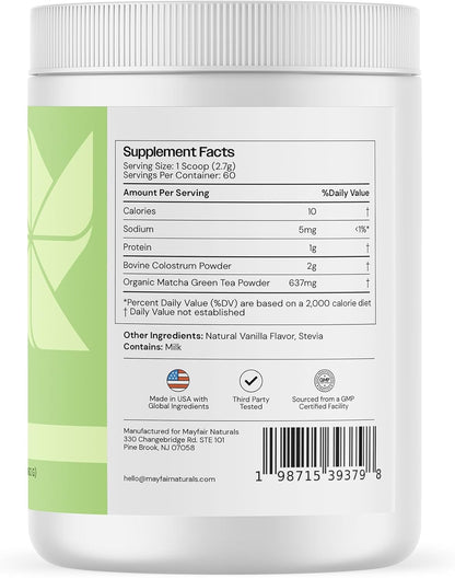 Grass-Fed Bovine Colostrum - Matcha