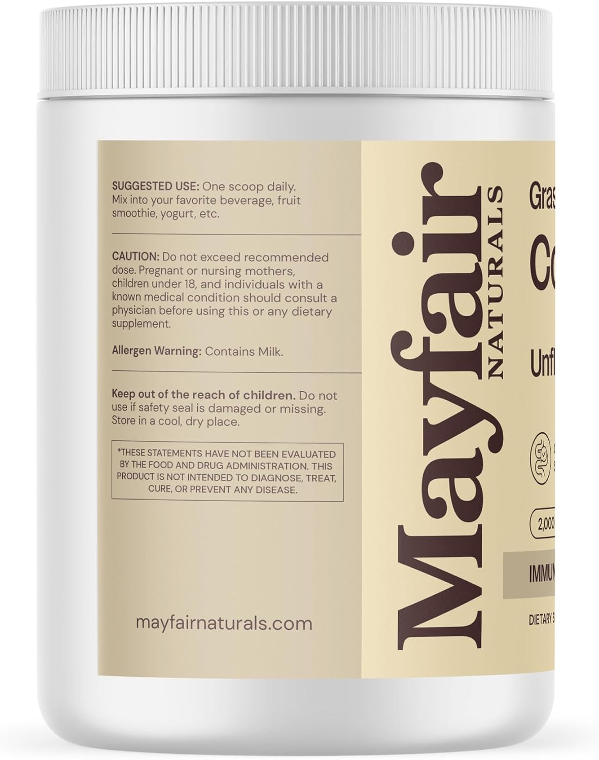 Grass-Fed Bovine Colostrum - Unflavored