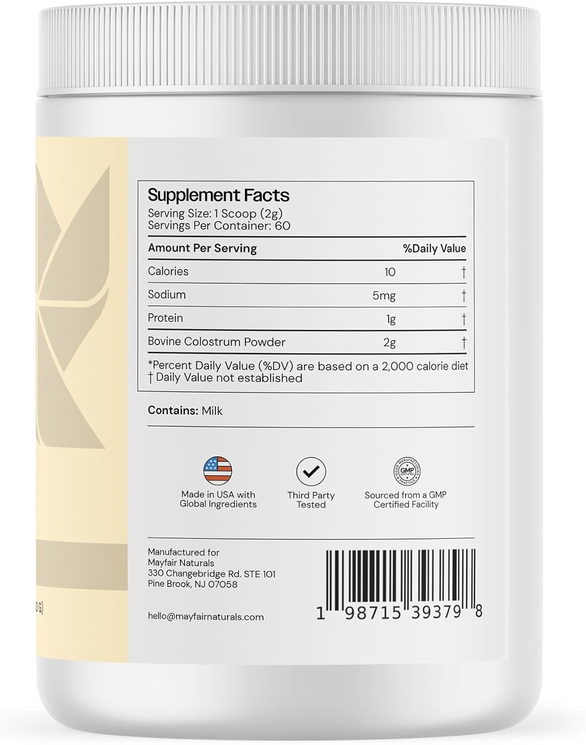 Grass-Fed Bovine Colostrum - Unflavored