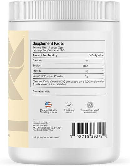 Grass-Fed Bovine Colostrum - Unflavored