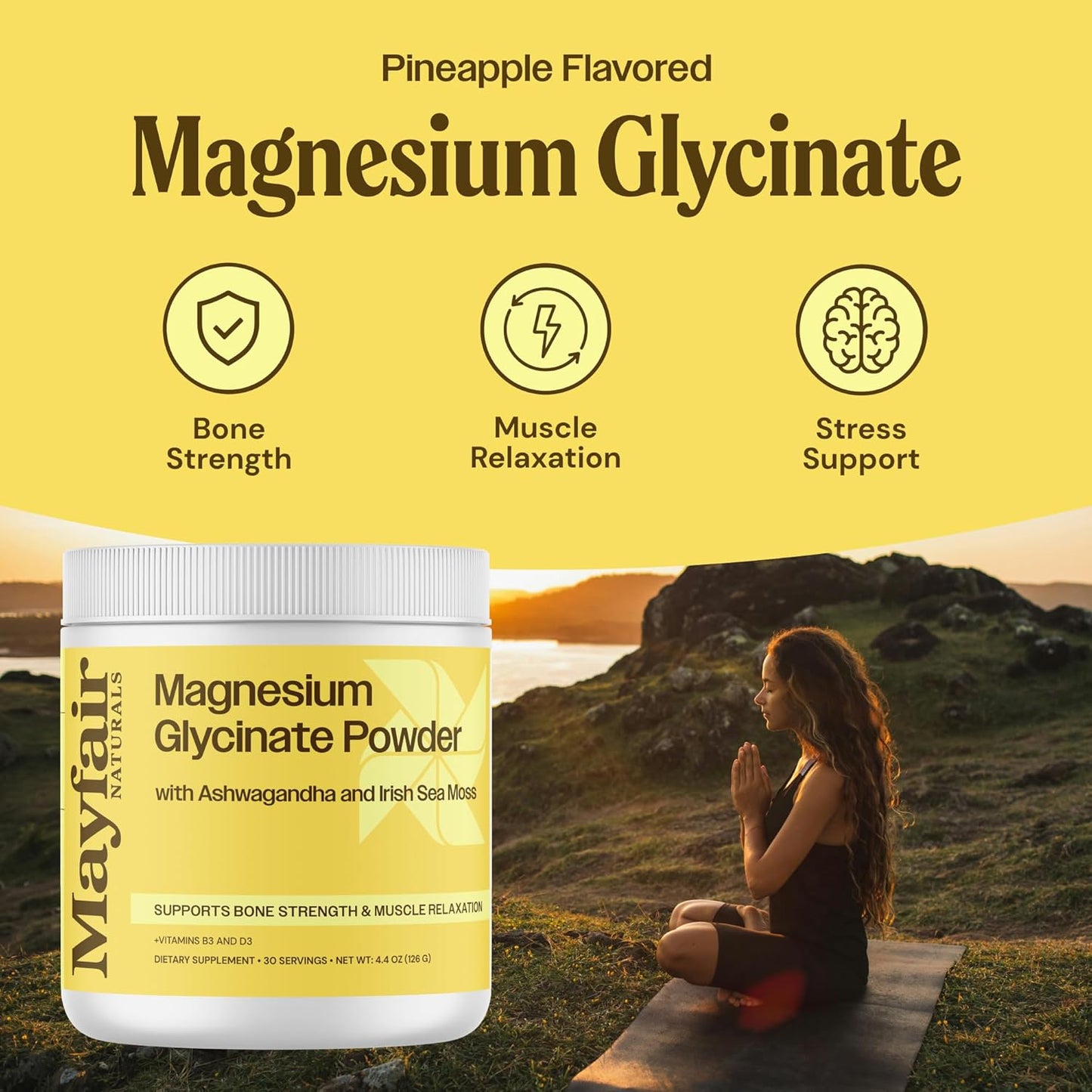 Magnesium Glycinate Powder - Pineapple
