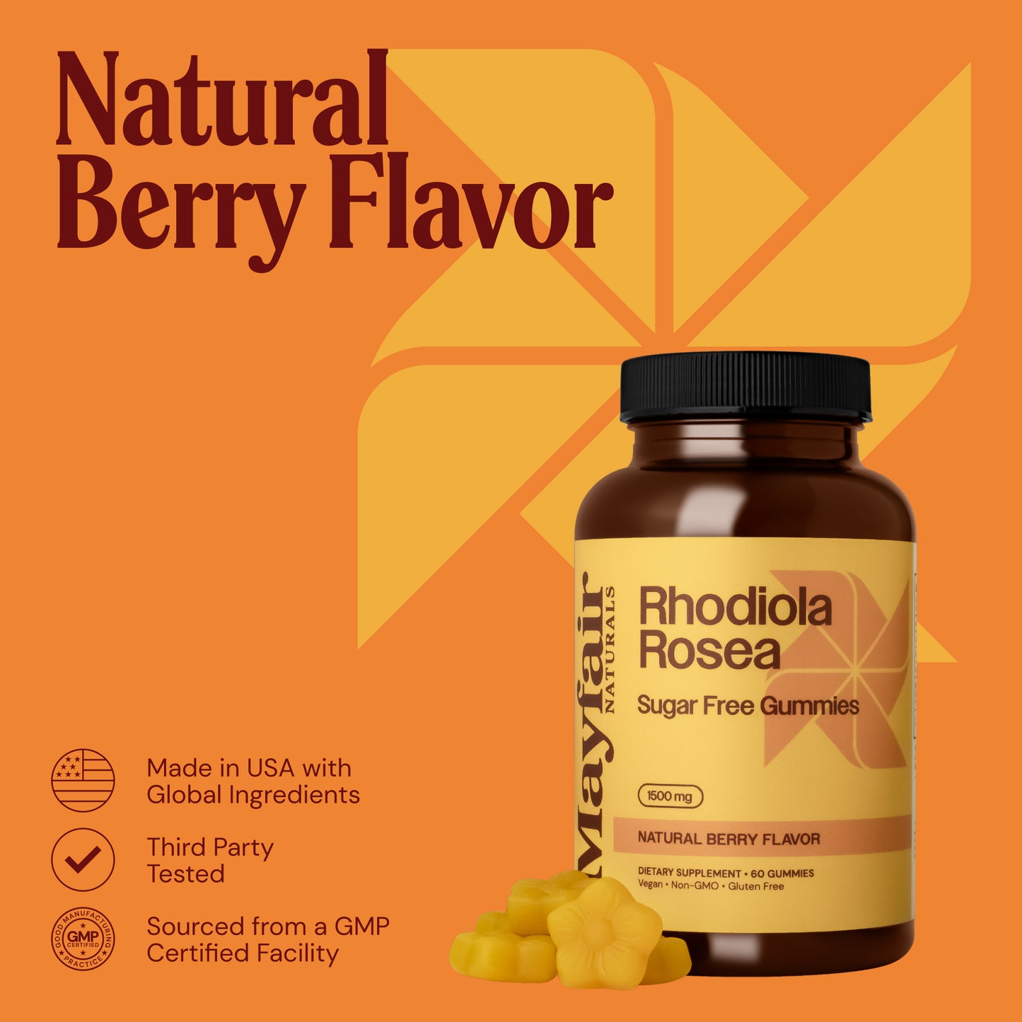 Rhodiola Rosea Sugar-Free Gummies